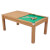 Pureline 6ft Pool Dining Table with Table Tennis Top - Colour : Wood/Green