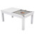 Pureline 6ft Pool Dining Table & Table Tennis Top - Colour : White/Grey