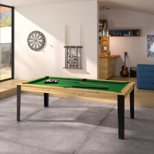 Pureline Regal 7ft Pool Dining Table - Cloth Colour : Green