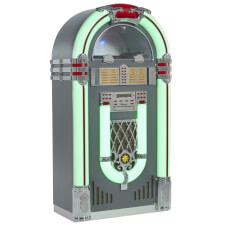 Pureline 128V Retro Bluetooth CD & Vinyl XL Jukebox - Finish : Grey
