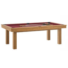 Rene Pierre Lafite 6ft American Slate Bed Pool Table - Table Finish : Venice Walnut, Cloth Colour : Red
