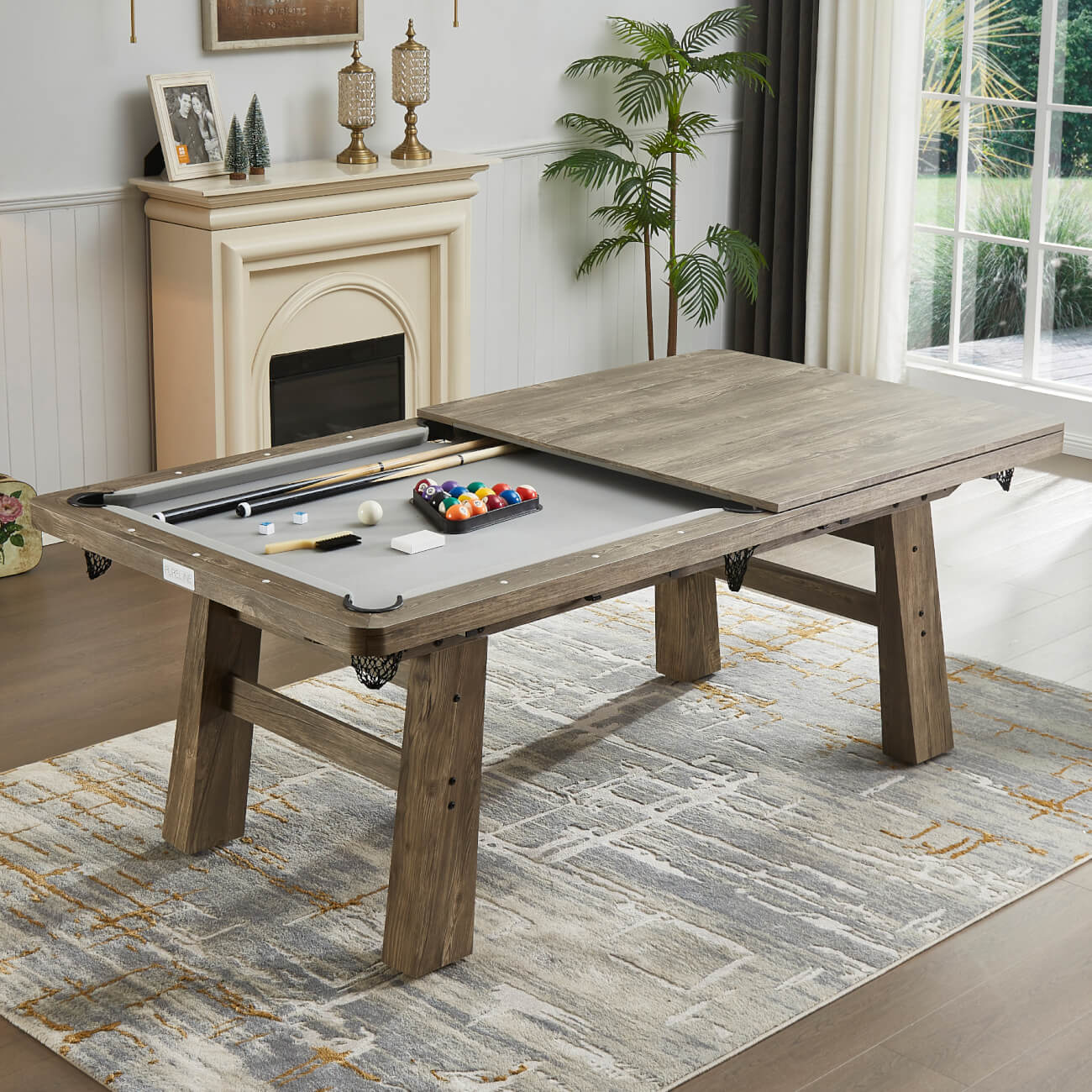 Pureline Rustic Chic Pool, Dining & Cards Table