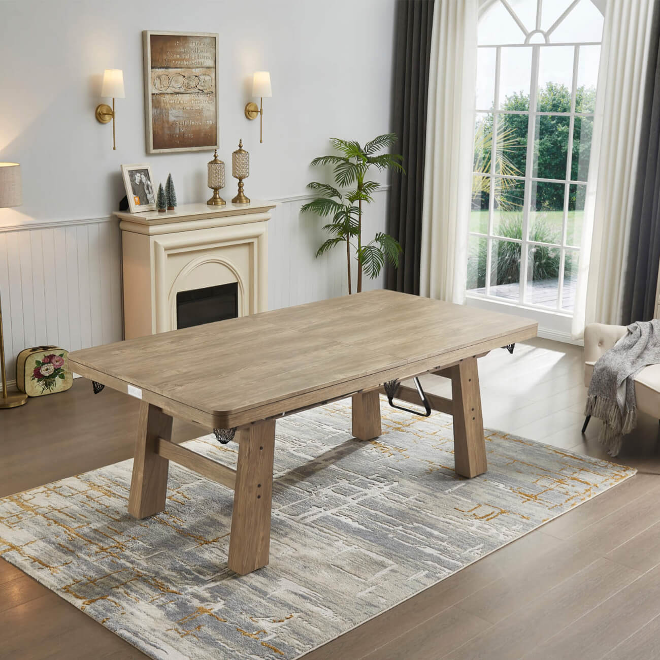 Pureline Rustic Chic Pool, Dining & Cards Table