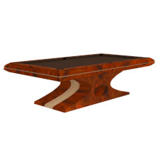 The Spartan Slate Bed Pool Table - Table Finish : Ironwood, Cloth Colour : Nutmeg (Smart)