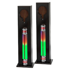Steepletone Jukebox Extension Speaker Set (LED ADD SPK) - Finish : Dark Wood