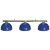 Nostalgia Brass-Effect Lamp Set with 3 Bowl Shades - Shade Colour : Blue (47-0030-6)