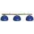 Nostalgia Brass-Effect Lamp Set with 3 Bowl Shades - Shade Colour : Blue (47-0030-6)