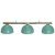 Nostalgia Brass-Effect Lamp Set with 3 Bowl Shades - Shade Colour : Green (47-0030-5)