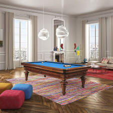 Rene Pierre Vauban American Slate Bed Pool Table - Cloth Colour : Electric Blue