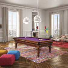 Rene Pierre Vauban American Slate Bed Pool Table - Cloth Colour : Purple