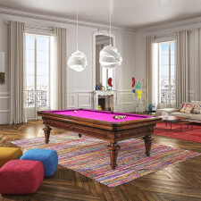 Rene Pierre Vauban American Slate Bed Pool Table - Cloth Colour : Fuchsia
