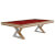 The Vision Slate Bed Pool Table - Table Finish : Oak, Cloth Colour : Windsor Red (Smart)