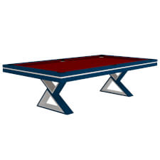 The Vision Slate Bed Pool Table - Table Finish : RAL (Choose code from swatch), Cloth Colour : Red (Elite Pro)
