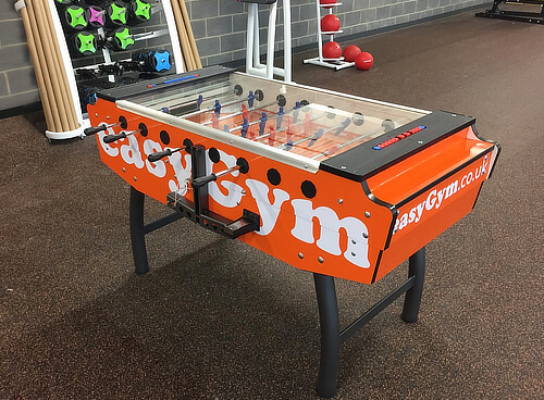 Easygym branded pool table closer view