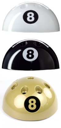 The 8 ball cue rack in three colours