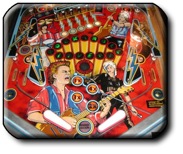 Gottlieb Rock pinball table playfield detail