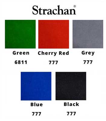 Swatch showing cloth options on DPT pool tables