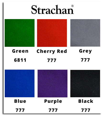 Strachan cloth swatch for DPT pool tables