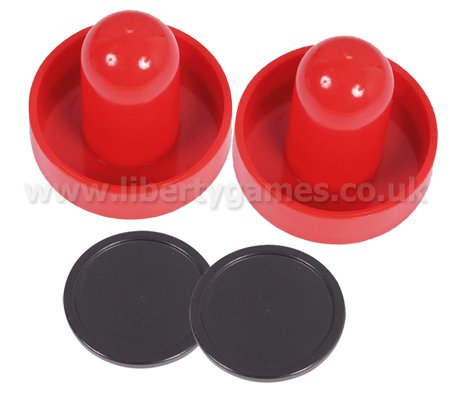 Free accessories supplied with the reconditioned Black Track air hockey table