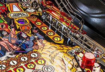 Detail from the KISS pinball playfield