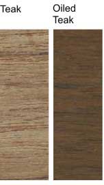 Finishes available for the Toulet Teck range of pool tables