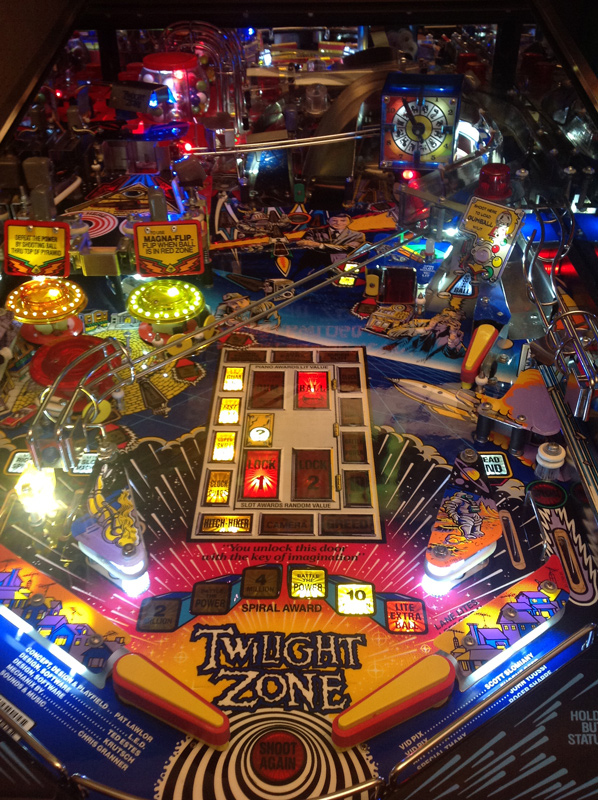 The Twilight Zone pinball machine playfield