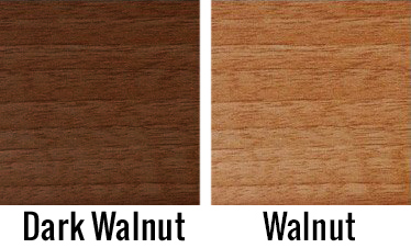 Swatch showing walnut finishes on Richmond pool table