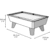 Supreme Winner Slate Bed Pool Table Dimensions