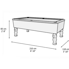 Richmond Coin Op Slate Bed Pool Table Dimensions