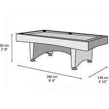 Buffalo Dominator American Slate Bed Pool Table Dimensions