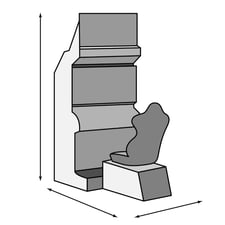 Global VR Nascar Team Racing Deluxe Arcade Machine Dimensions