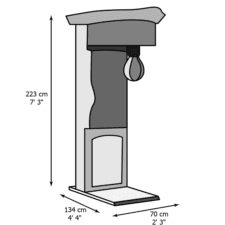 Boxer Glove Boxing Arcade Machine Dimensions