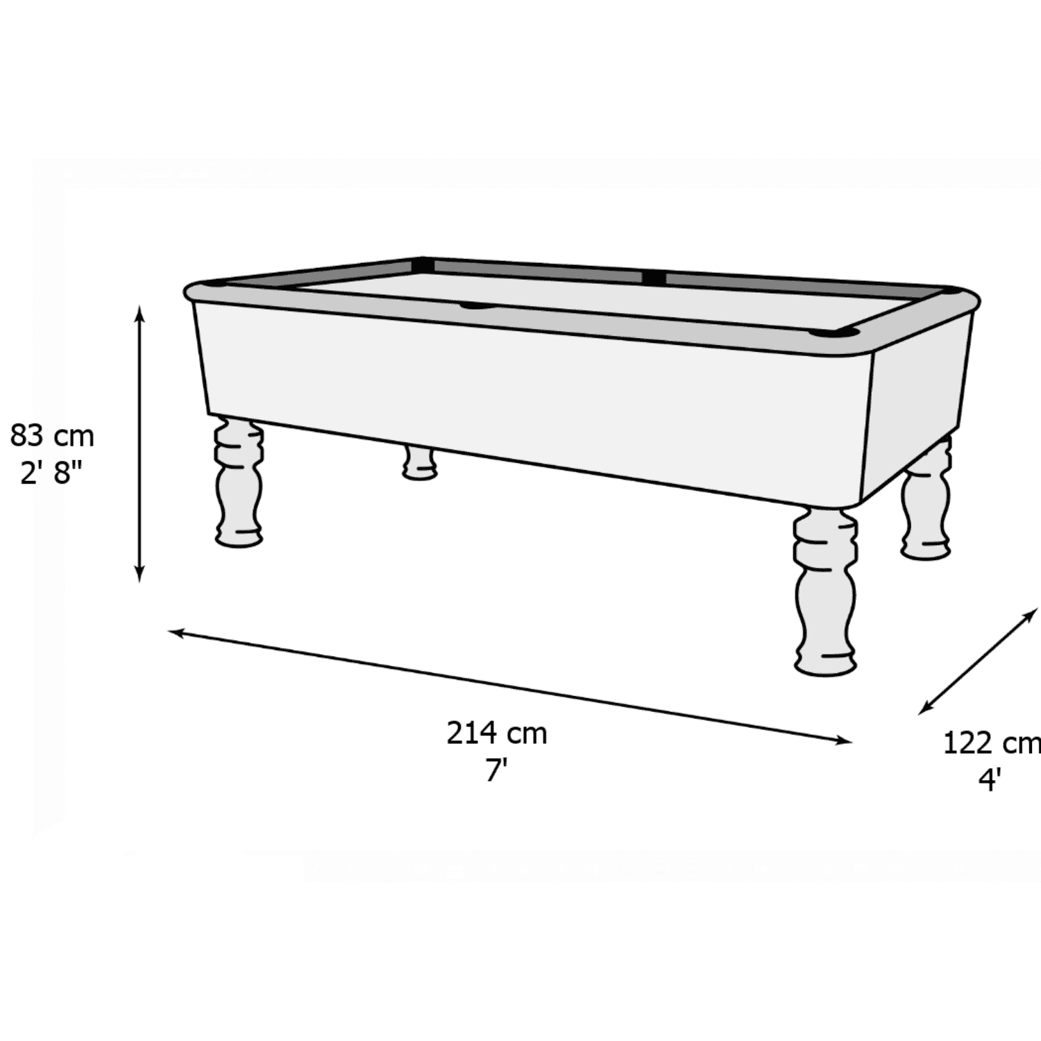 Orleans Pool Table 7 ft Liberty Games