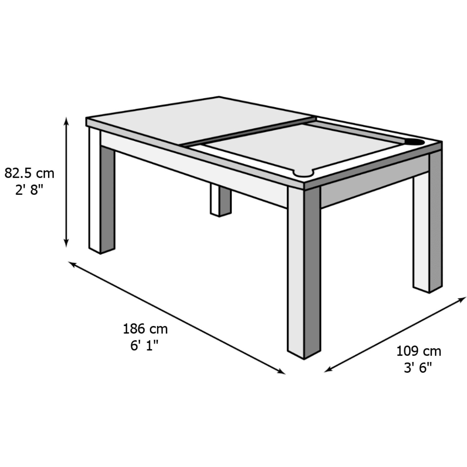 Avant garde pool dining table deals