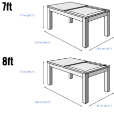 Billard Toulet Lambert Slate Bed Pool Table Dimensions