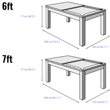 Billard Toulet Pop Slate Bed Pool Table Dimensions