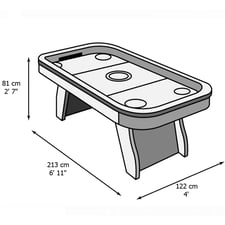 Buffalo Dominator Air Hockey Table Dimensions