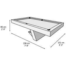 The Equilibrium Slate Bed Pool Table Dimensions