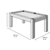 Chevillotte Very Slate Bed Pool Table Dimensions