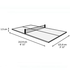 Tekscore Table Tennis Top Dimensions