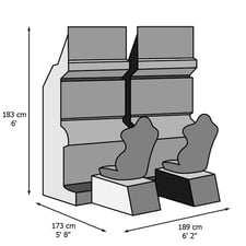 Wahlap Overtake Twin Arcade Machine Dimensions