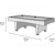 Dynamic Competition Slate Bed Pool Table Dimensions