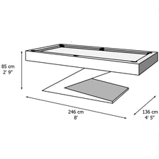 The Zen Luxury Slate Bed Pool Table Dimensions