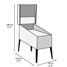 MultiPin Virtual Pinball Machine Dimensions
