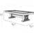 The Pureline Georgia II 8ft American Pool Dining Table Dimensions