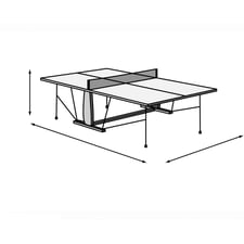 Spider Convertible Table Tennis & Desk Dimensions