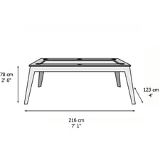 Rene Pierre Allure Slate Bed Pool Table Dimensions