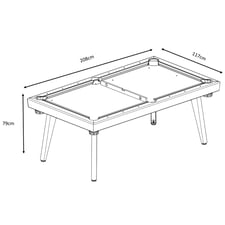 Pureline California Outdoor/Indoor 7ft Slate Bed Pool Dining Table Dimensions