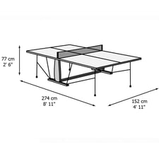Grasshopper Table Tennis Table Dimensions
