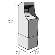 Arcade1Up Bandai Namco Pac-Mania Legacy Arcade Machine Dimensions